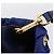 PRADA Gathered Hand Bag Nylon 2way Blue Gold - vista 32