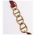 PRADA Chain Shoulder Bag Vittero Dino Leather Red Gold - vista 9