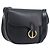 Christian Dior Shoulder Bag Leather Black Gold Tone