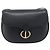 Christian Dior Shoulder Bag Leather Black Gold Tone - vista 2