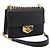 PRADA Chain Shoulder Bag Safiano Leather Black Gold