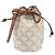 Céline CELINE Triomphe Shoulder Bag PVC Leather White Gold Tone - vista 2
