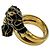 Anello a fascia GUCCI Double Tiger Head - vista 3