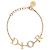 Bracciale con ciondoli placcati in oro Christian Dior