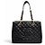 Borsa Tote Chanel in pelle di vitello granulata nera