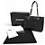 Borsa Tote Chanel in pelle di vitello granulata nera - vista 2