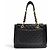 Borsa Tote Chanel in pelle di vitello granulata nera - vista 3