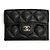 Cartera compacta tríptico Chanel Coco Mark de piel Caviar