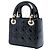 Dior Black Mini Patent Cannage Lady Dior - vista 2