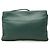 Pouch da polso in pelle verde con logo LOEWE Materiale
