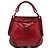 Gucci Abbey D Ring Ruffle Hobo in pelle di vitello rossa