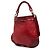 Gucci Abbey D Ring Ruffle Hobo in pelle di vitello rossa - vista 2