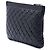 Chanel Black Medium Quilted Caviar Boy O Case Clutch - vista 2