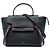 Belt Bag Céline Bolsa Cinto Celine em Micro Pele de Bezerro Grão Preto com Costuras