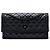 Chanel Black CC Quilted Lambskin and Grosgrain So Black Flap