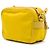 Prada Mini Borsa Camera Bag in Tessuto con Rifiniture in Saffiano Gialla - vista 2