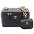 Chanel Vanity Case piccola CC matelassé in caviale nero con catena