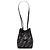 Borsa a spalla Fendi Mini Zucca Origami in chenille grigio
