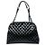 Borsa Bowling Chanel Black Large Quilted Patent Just Mademoiselle