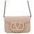 Tarjetero VLogo con cadena de piel rosa Valentino