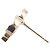 Orecchini Ear Cuff asimmetrici Chanel Gold CC placcati in oro con strass - vista 4