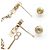 Orecchini Ear Cuff asimmetrici Chanel Gold CC placcati in oro con strass - vista 5