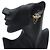 Orecchini Ear Cuff asimmetrici Chanel Gold CC placcati in oro con strass - vista 7