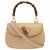 Gucci Beige Grained Calfskin Bamboo Night