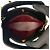 Bolsa de mão redonda Chanel Black CC em pele de cordeiro acolchoada com asa superior - vista 3