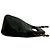 Bolsa de mão redonda Chanel Black CC em pele de cordeiro acolchoada com asa superior - vista 5
