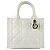 Dior Book Tote Small in pelle di vitello Macrocannage bianca