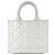Dior Book Tote Small in pelle di vitello Macrocannage bianca - vista 2