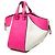 LOEWE Medium Hammock Satchel aus bicolor Leder in Weiß - Ansicht 2