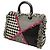 Dior Black Limited Edition Large Tweed Houndstooth Patchwork Diorissimo Satchel - Ansicht 2