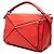Borsa Puzzle LOEWE Medium in pelle di vitello rossa - vista 2