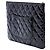 Chanel Clutch Medium Quilted Patent O Case Nera - vista 2