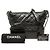 Chanel Gabrielle Crossbody in pelle di vitello aged medium nera - vista 7