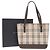 Borsa Tote Burberry Beige House Check Canvas - vista 12