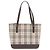 Borsa Tote Burberry Beige House Check Canvas - vista 2