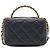 Borsa Vanity Chanel Blue Mini CC Quilted Lambskin con manico e catena - vista 2
