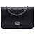 Chanel Black Quilted Caviar Boy Wallet on Chain