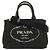 Borsa Tote Prada Canapa in Nero