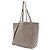 Tote Prada Shopper Schultertasche aus grauem Leder - Ansicht 3