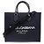 Borsa shopper Dolce & Gabbana blu navy in cotone