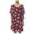 Vestido Chloé de seda con estampado floral granate - vista 3