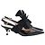 Décolleté Slingback Prada in pelle nera con dettagli a fiocco in vernice