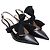 Décolleté Slingback Prada in pelle nera con dettagli a fiocco in vernice - vista 4