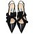 Décolleté Slingback Prada in pelle nera con dettagli a fiocco in vernice - vista 5