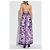 Vestido maxi de seda morado Dolce & Gabbana con cuello halter - vista 2