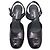 Décolleté wedge Chanel con paillettes nere in pelle nera - vista 5